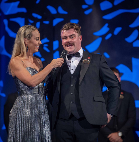 Pictures from the Rose of Tralee Festival.19.08.2024 Monday Night.Pictures from the Rose of Tralee International Festival.Dubliner Barry Lysaght has topped the poll of the 32 International Roses and Rose Escorts to become the Benetti Menswear Rose Escort of the Year at the 2024 Rose of Tralee International Festival. Kathryn Thomas and Dáithí Ó Sé announced the result live on RTÉ One during the first night of the Rose of Tralee TV Show at Kerry Sports Academy, in the MTU. The 29 year old criminal defence barrister, who is accompanying the North Carolina Rose Kathryn Wright, hails from Castleknock, Dublin. In his spare time Barry plays guitar and saxophone with Dominda, and does stand-up comedy in clubs all over Ireland.Photo By : Domnick Walsh © Eye Focus LTD .Domnick Walsh Photographer is an Irish Aviation Authority ( IAA ) approved Quadcopter Pilot.Tralee Co Kerry Ireland.Mobile Phone : 00 353 87 26 72 033Land Line        : 00 353 66 71 22 981E/Mail :        info@dwalshphoto.ieWeb Site :    www.dwalshphoto.ieALL IMAGES ARE COVERED BY COPYRIGHT ©